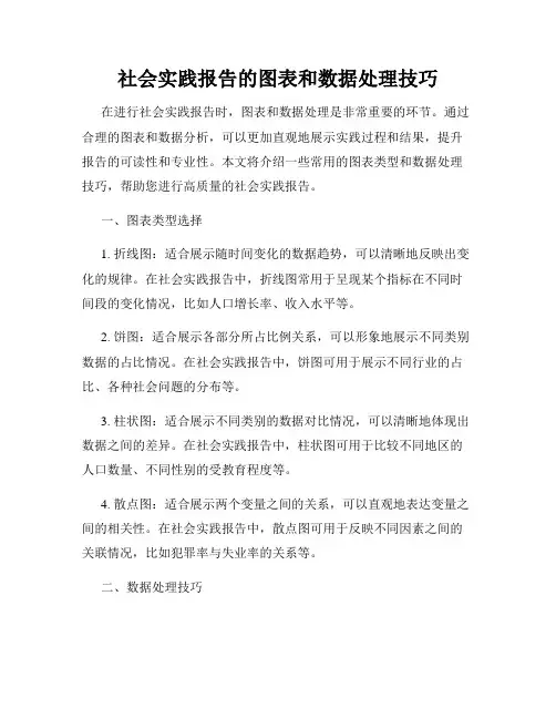社会实践报告的图表和数据处理技巧