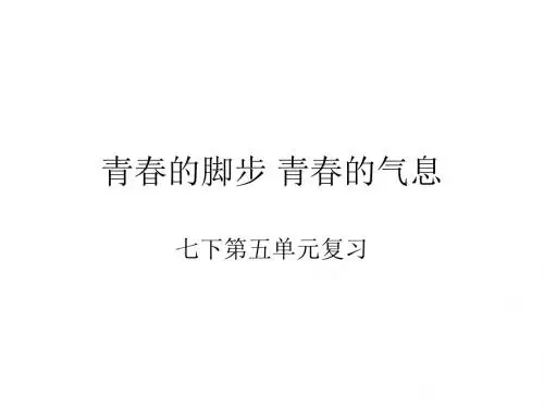 (2019版)七年级政治青春的脚步青春的气息