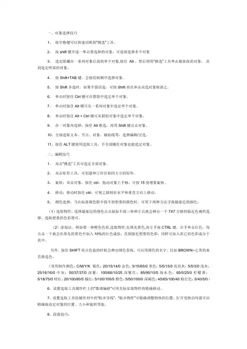 CDR常用技巧