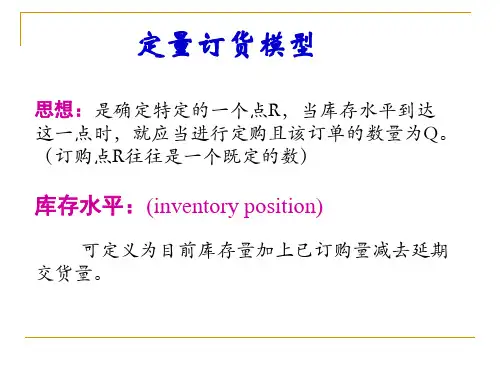 定量订货模型课件