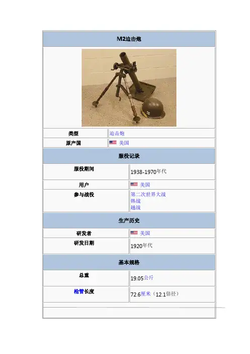 迫击炮和无后坐力炮