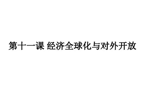 经济生活 11课 经济全球化与对外开放 一轮复习
