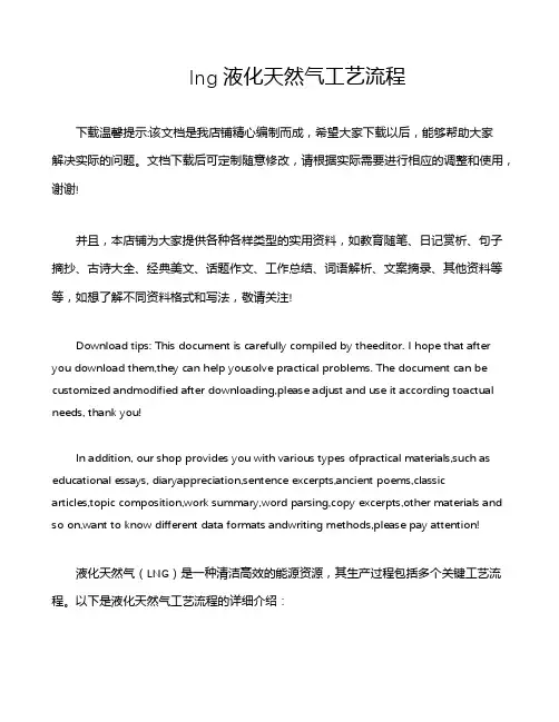 lng液化天然气工艺流程