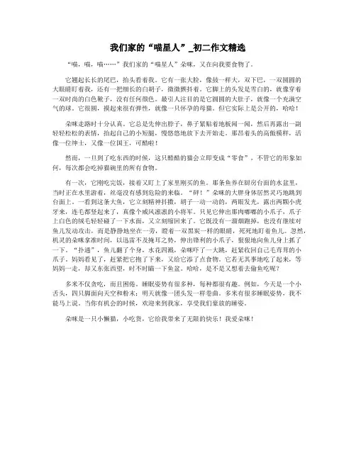 我们家的“喵星人”_初二作文精选