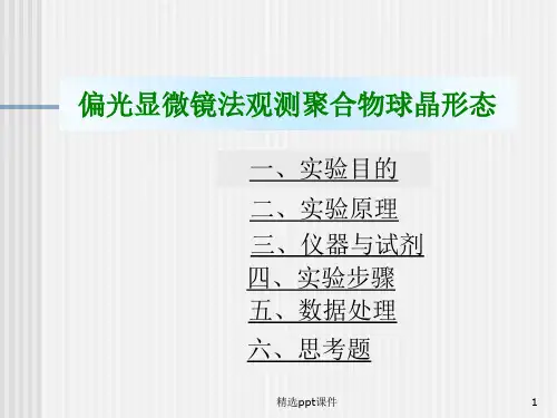 实验三十七偏光显微镜观察聚合物球晶