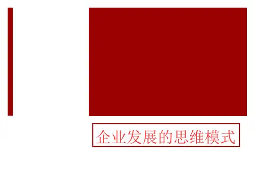 企业发展思维模式(PPT70页)