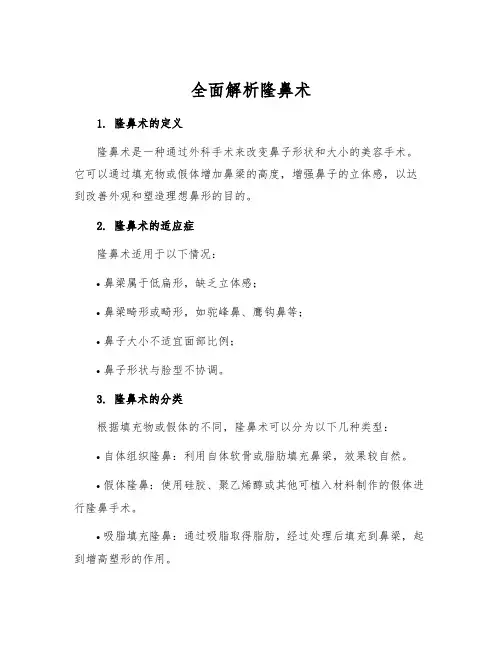 全面解析隆鼻术