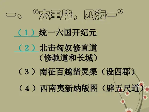 高中历史 1.2《第二节走向大一统的秦汉政治》课件206 人民版必修1
