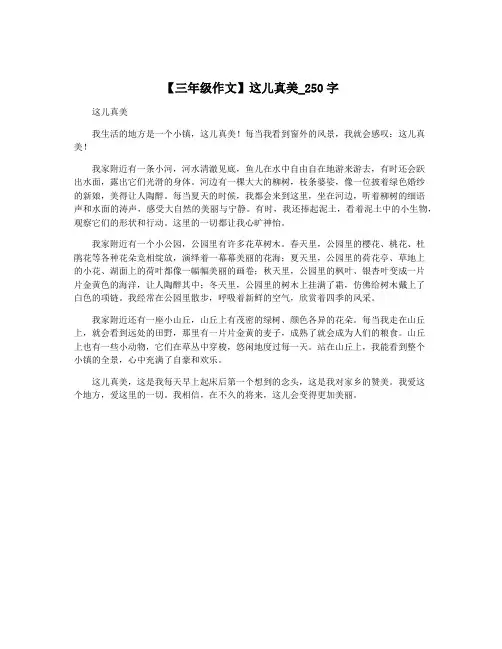 【三年级作文】这儿真美_250字