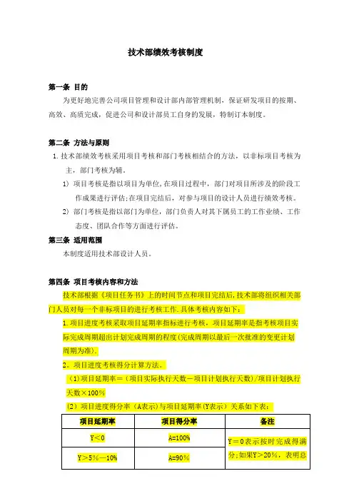 技术部绩效考核制度