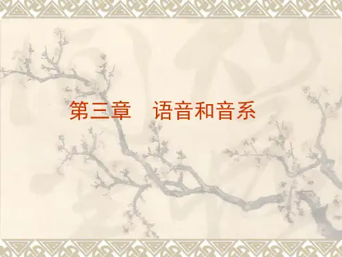 语言学纲要__第三章语音和音系