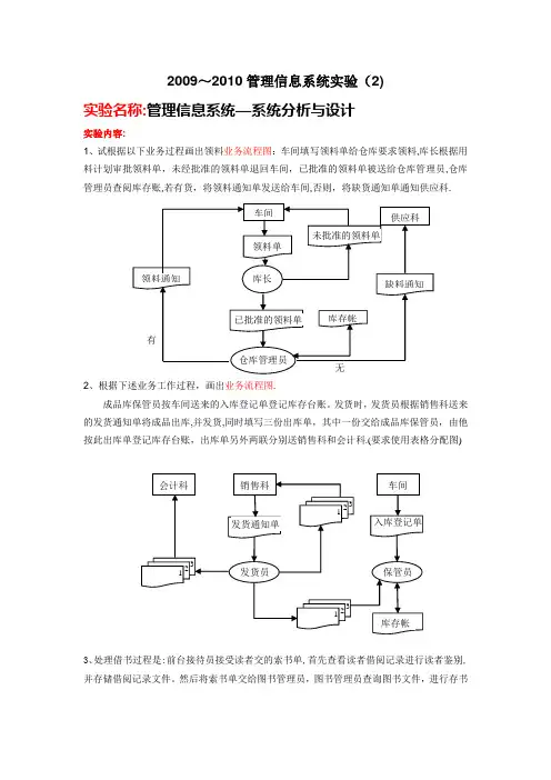 管理信息系统数据流程图的画法