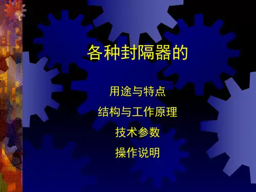 各种封隔器的结构与工作原理用途与特点