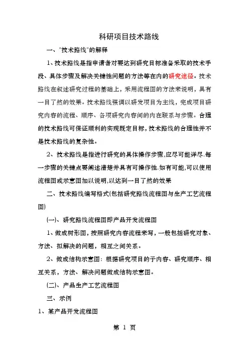 技术路线写法