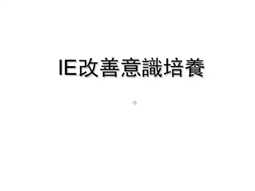 IE改善意识培养