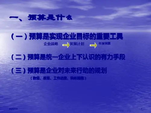 公司预算编制与控制21页PPT