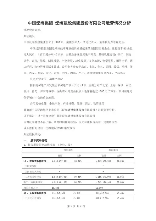 中国泛海分析.doc