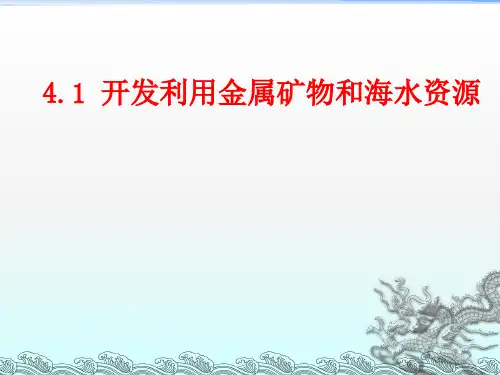 高中化学必修二第一节开发利用金属矿物和海水资源课件3