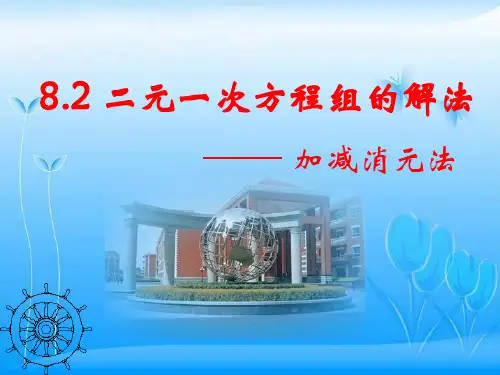 《加减消元法—二元一次方程组的解法》二元一次方程组PPT课件(1)