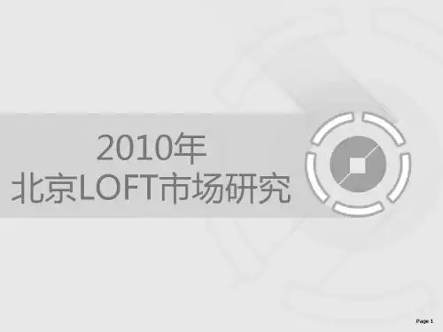 2010年北京LOFT市场研究