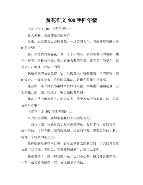 赏花作文400字四年级