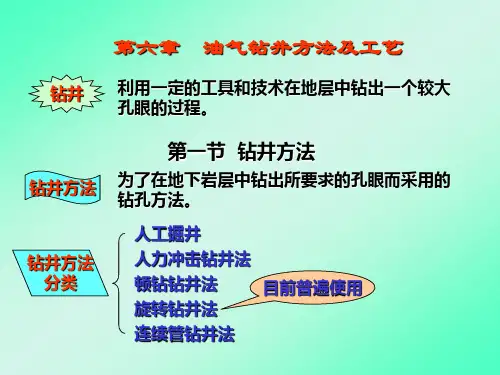 石油工程概论 ：第六章  油气钻井方法及工艺