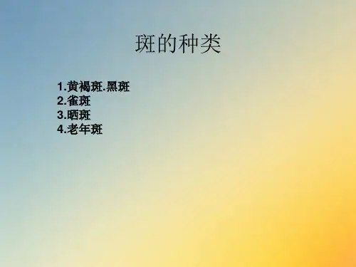 各种斑的分类