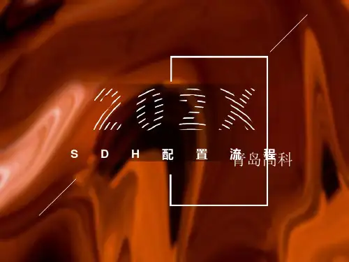 把手教华为SDH配置