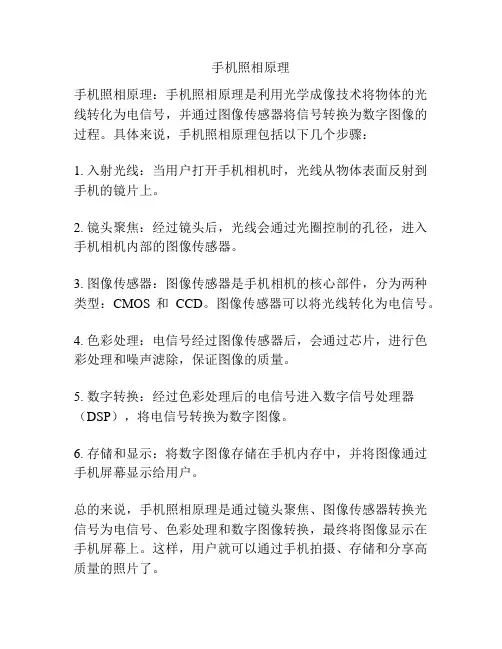 手机照相原理