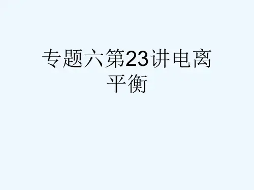 专题六第23讲电离平衡[可修改版ppt]