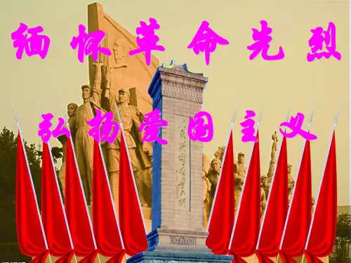 缅怀革命先烈弘扬爱国主义精神 ppt课件