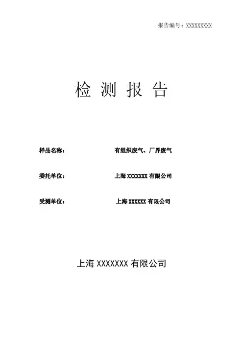 环境检测报告模板