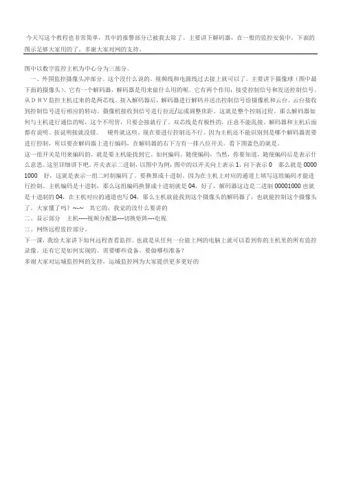 监控安装图解