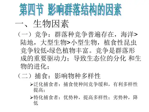 第四章2影响群落结构的因素园林1