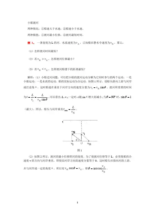 小船过河问题