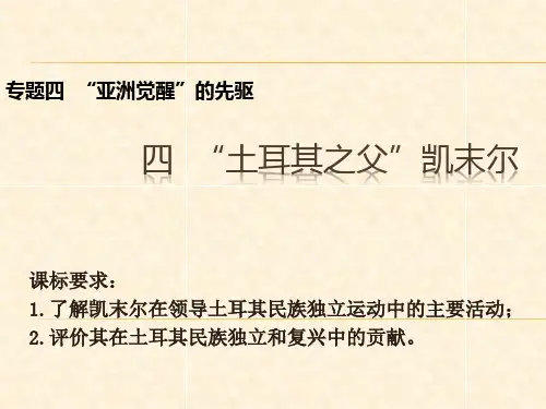高中历史(人民版)选修4教学课件：专题四 四 “土耳其之父”凯末尔20张PPT)