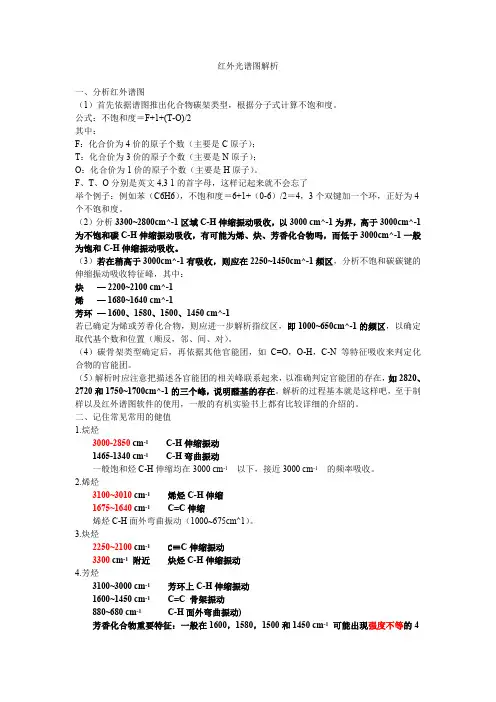 红外图谱分析方法大全(最新整理)