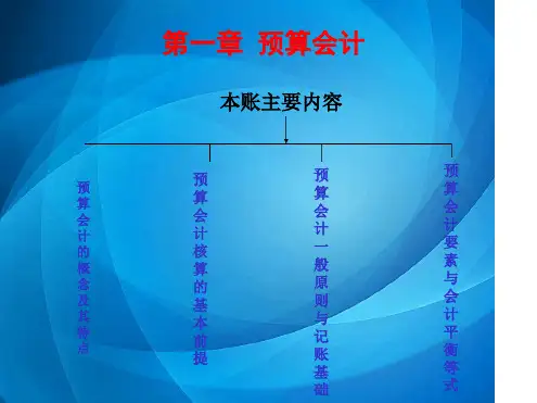 预算会计概述第一章预算会计概述