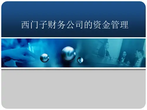 西门子财务公司的资金管理