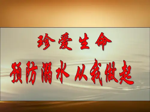 珍爱生命 预防溺水