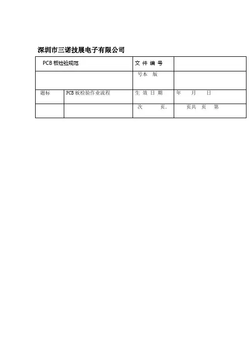 PCB板检验标准
