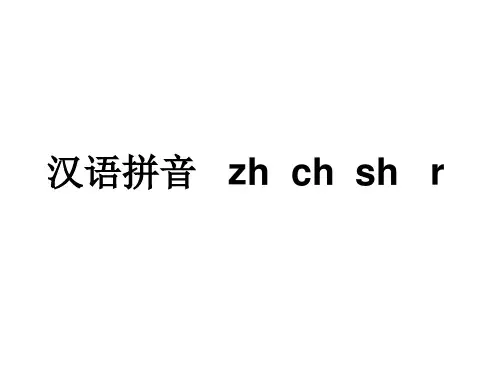 一年级上册语文课件 汉语拼音8《zh ch sh r》人教部编版
