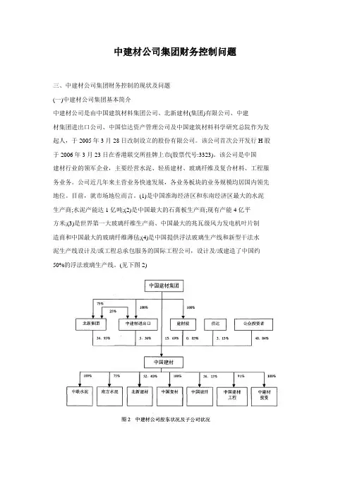 中建材公司集团财务控制问题