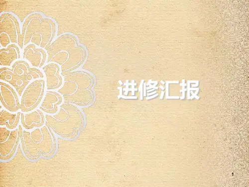 进修总结汇报PPT课件