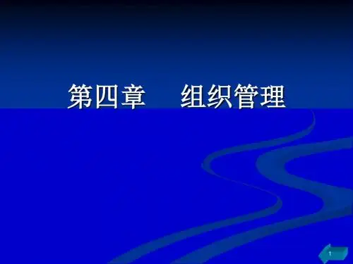 组织管理ppt课件