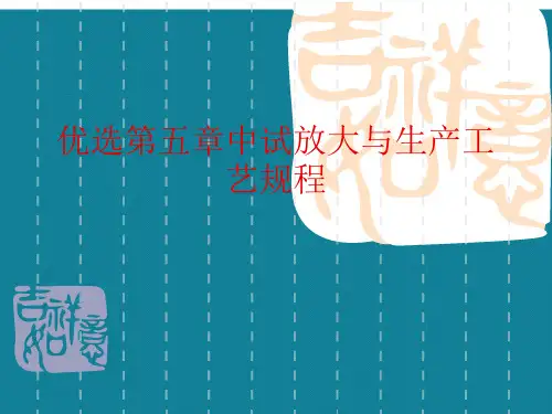优选第五章中试放大与生产工艺规程