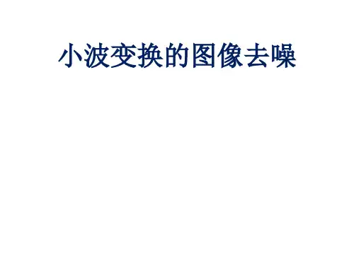 小波变换的图像去噪
