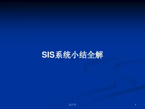 SIS系统小结全解PPT学习教案