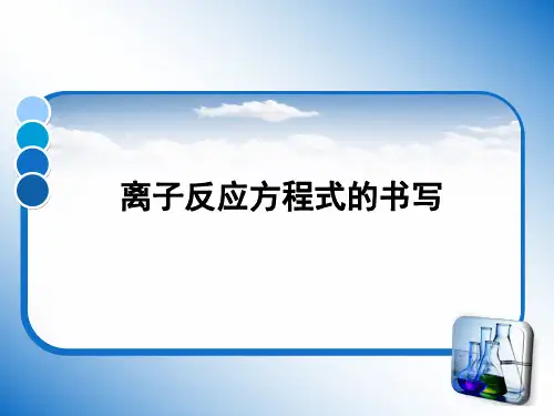 离子反应方程式的书写