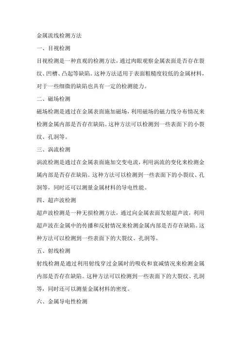 金属流线检测方法